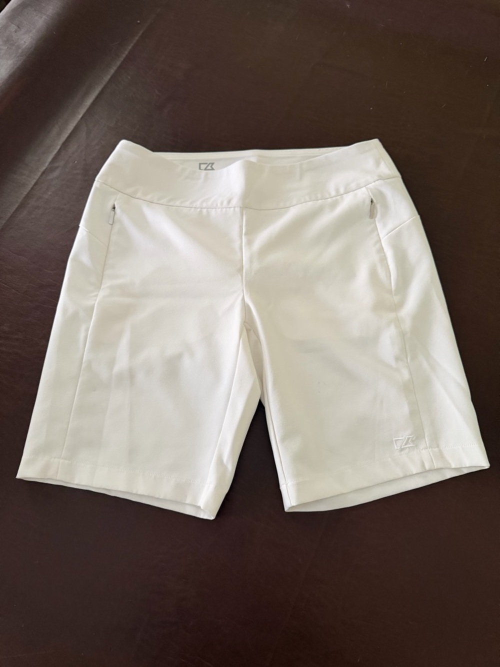 Cutter & Buck White Performance Bermuda Shorts